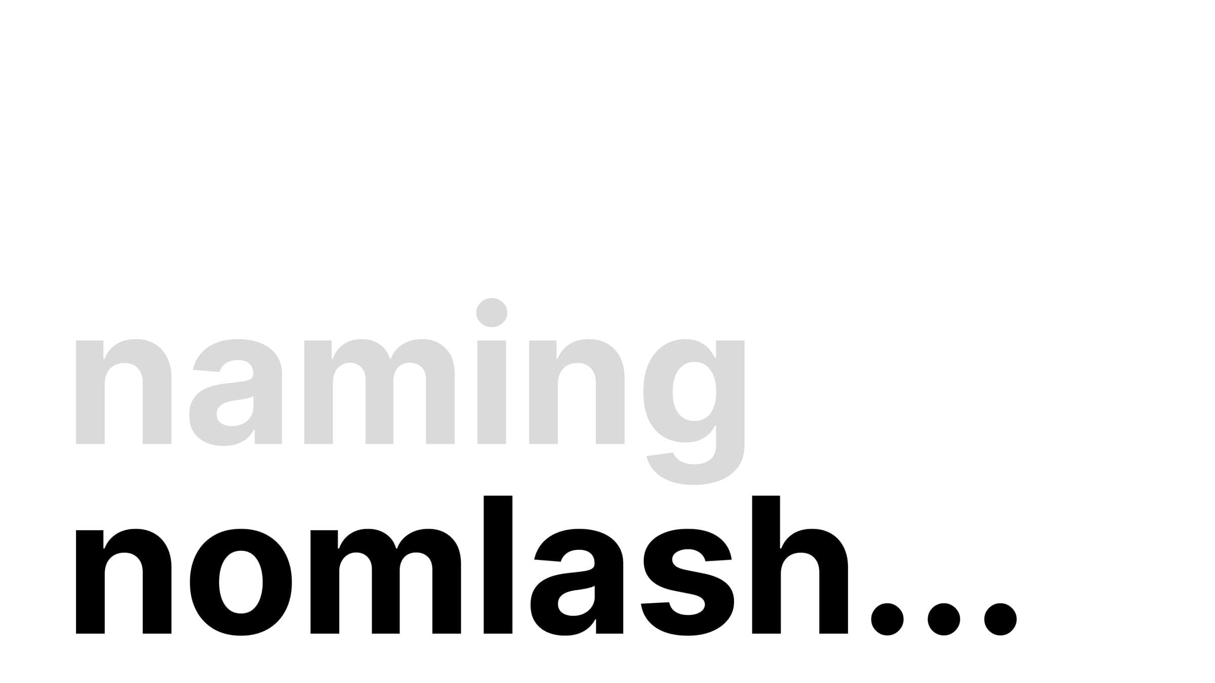 Naming - Nomlash