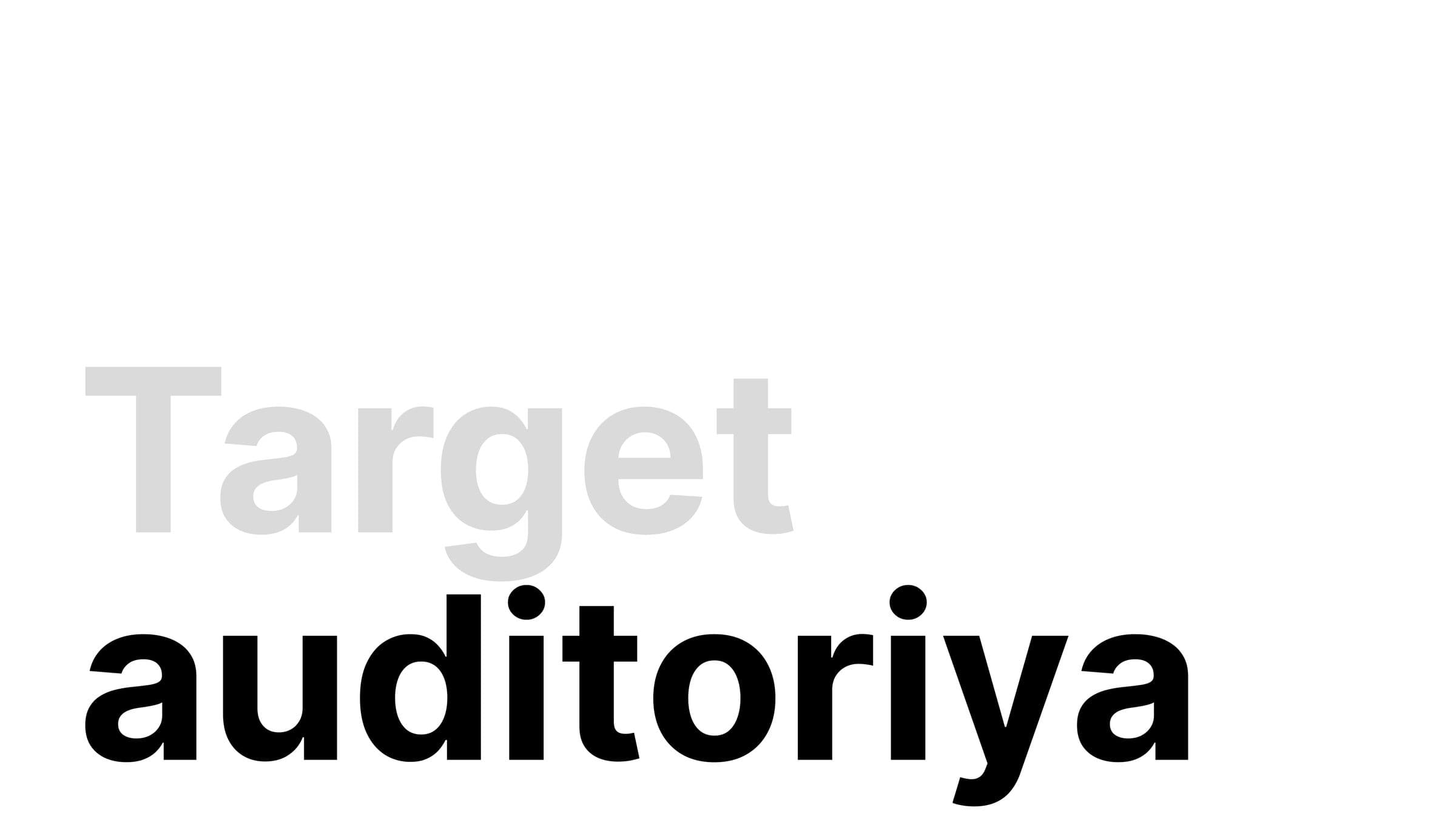 Target auditoriya