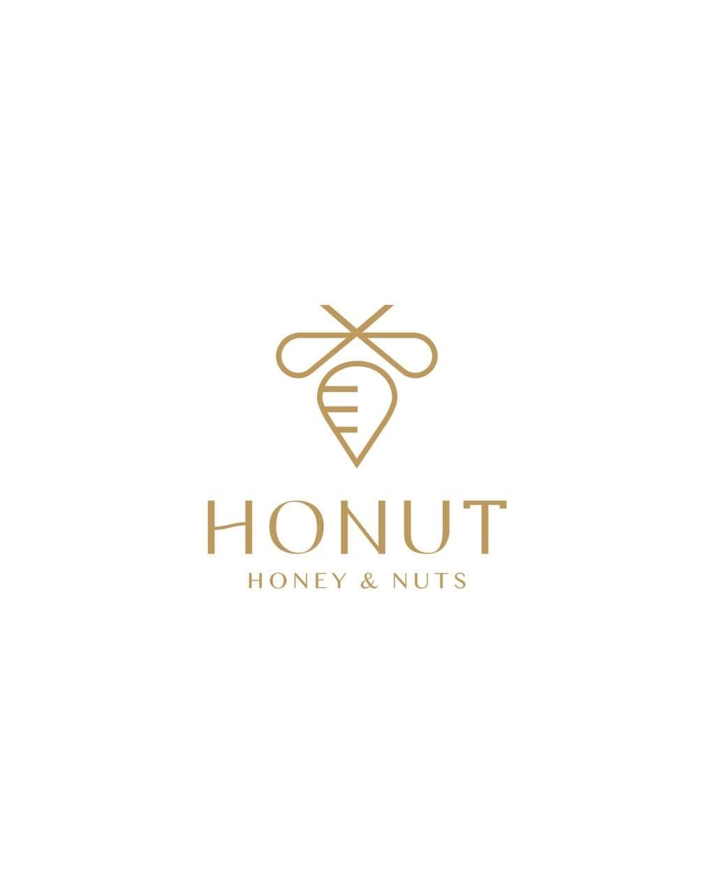 HONUT brendi uchun tayyorlangan logo va branding loyihasi